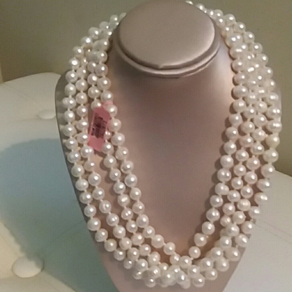 LC Jewelry - PEARL NECKLACE, FRESHWATER PEARLS, 5MM